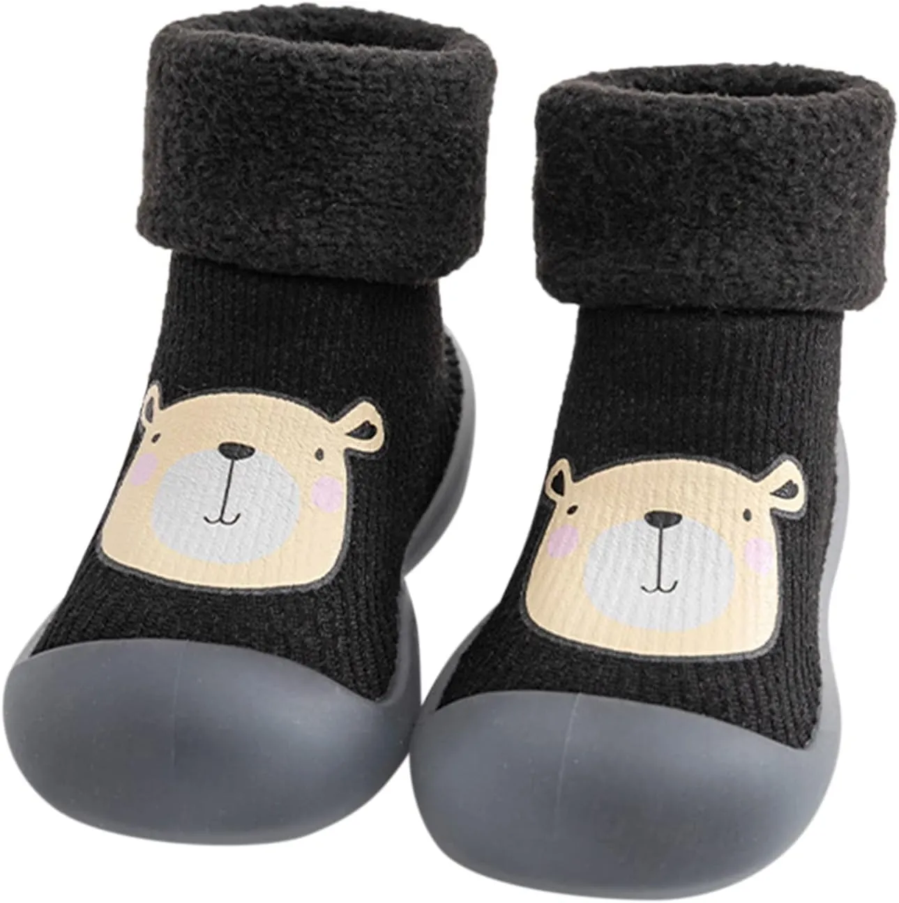 12 Month Shoes Girl Slipper Knit Solid Shoes Rubber Boys Toddler Warm Stocking Girls Socks Kids Sole Baby Soft Baby Shoes Shoes for Boys Size 6