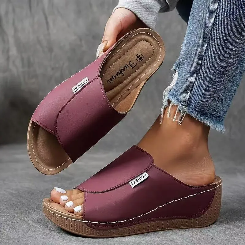 2025 Hot Sale 50% OFF - Women's Casual Wedge Slide Sandals