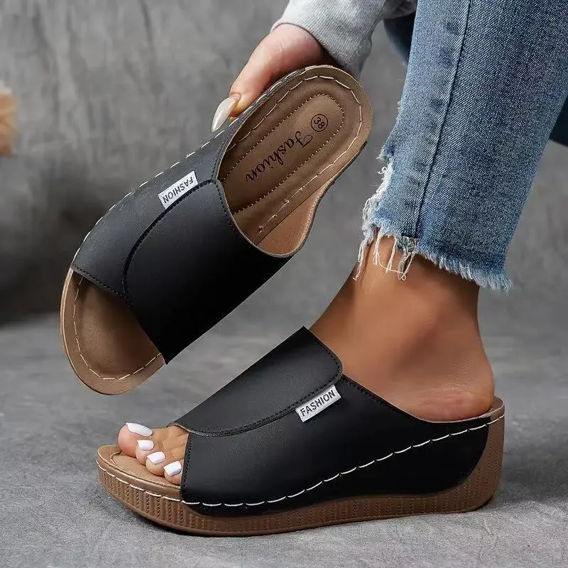 2025 Hot Sale 50% OFF - Women's Casual Wedge Slide Sandals