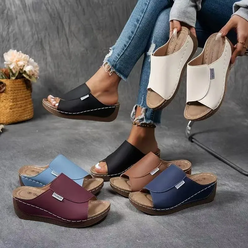 2025 Hot Sale 50% OFF - Women's Casual Wedge Slide Sandals