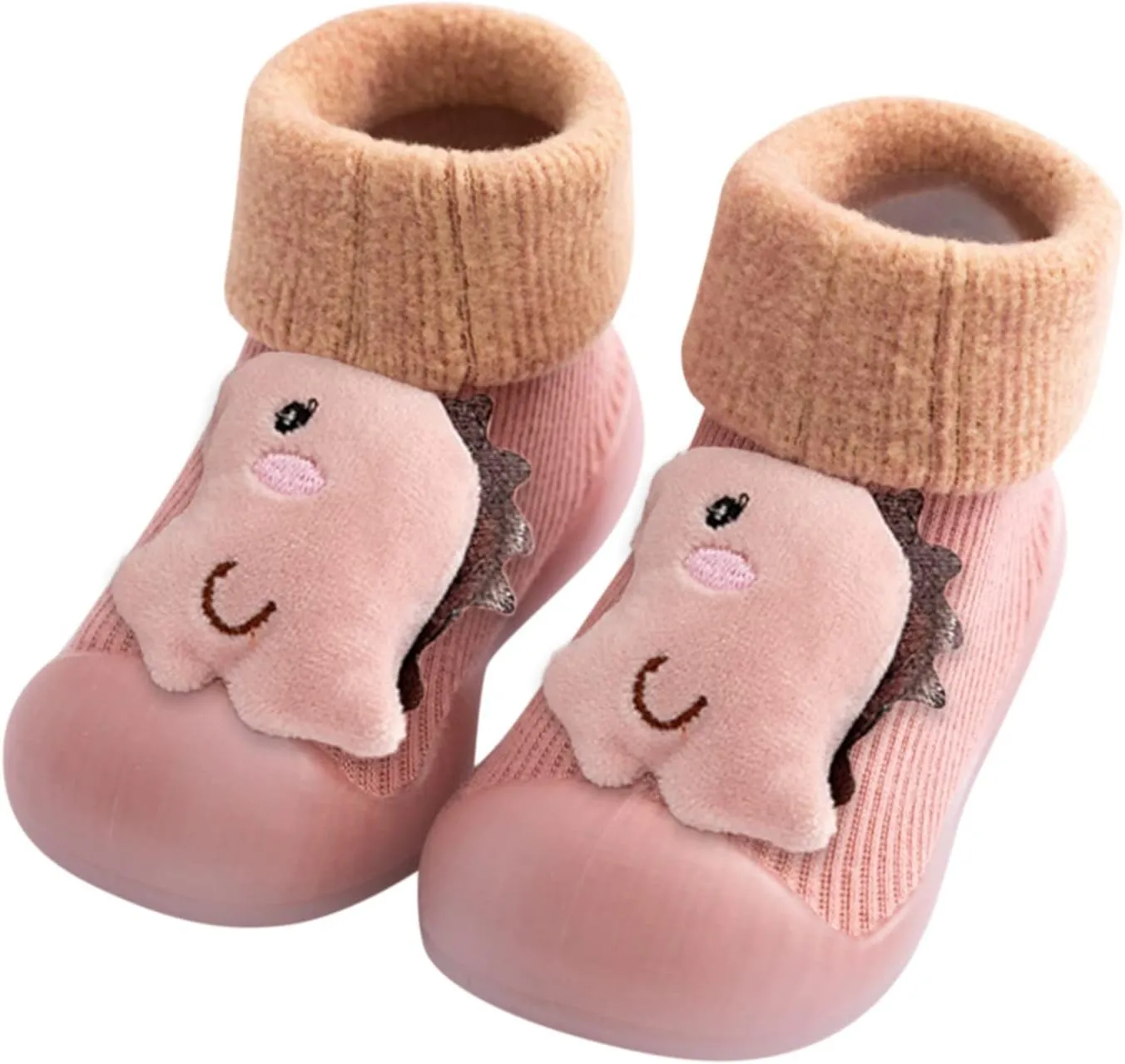 Baby Boy Girls Infant First-Walking Training Shoes Rubber Sole Non-?kid Slipper Floor Sneaker House Shoes Socks