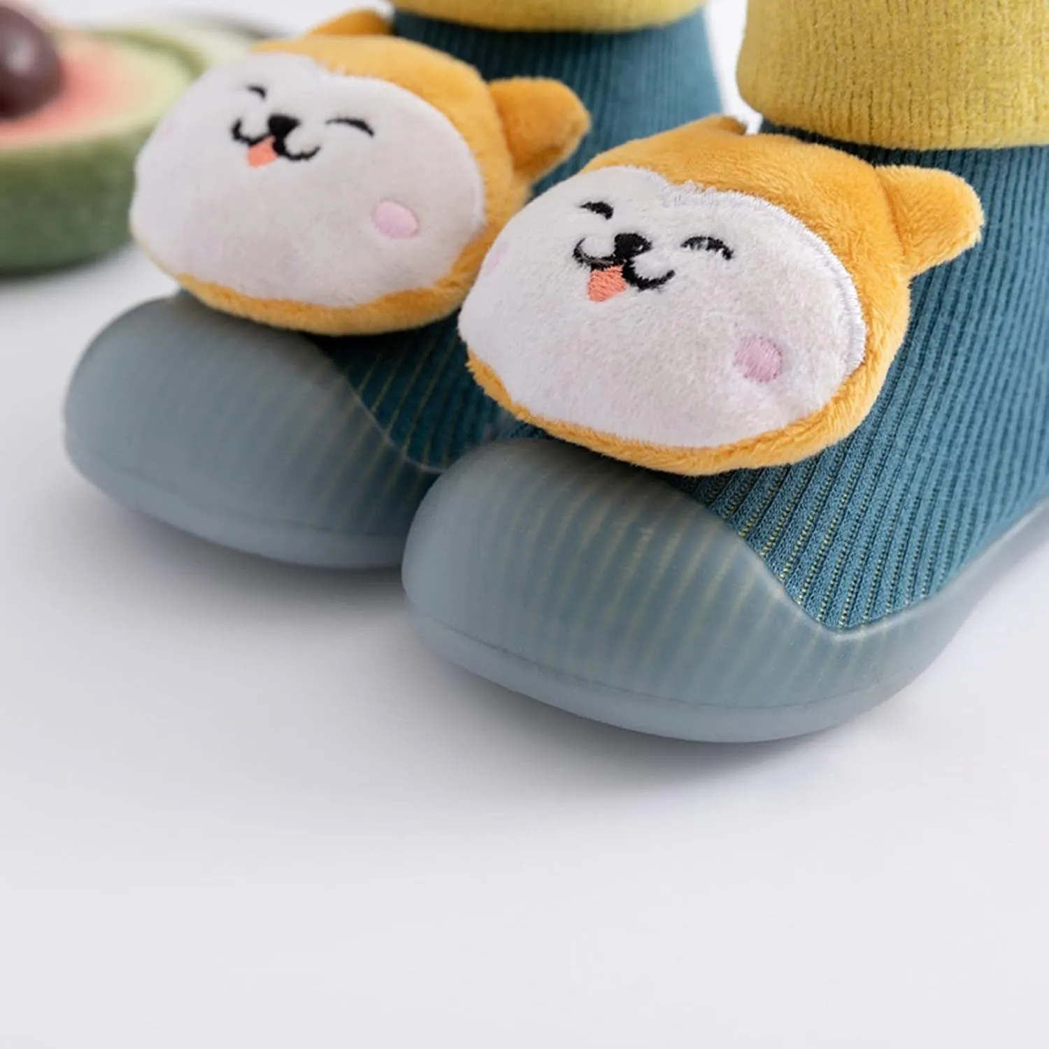 Baby Boy Girls Infant First-Walking Training Shoes Rubber Sole Non-?kid Slipper Floor Sneaker House Shoes Socks