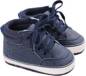 Baby Boys Girls High Top Ankle Sneakers Soft Rubber Sole Infant Casual Crib Shoes Toddler First Walking Shoes