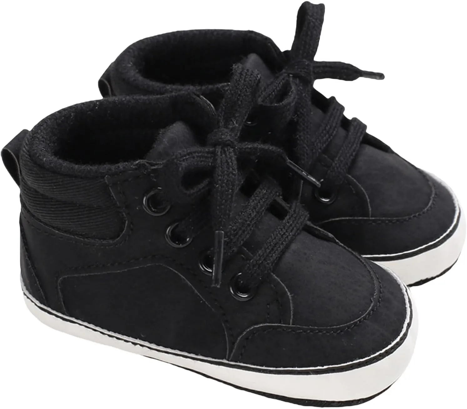 Baby Boys Girls High Top Ankle Sneakers Soft Rubber Sole Infant Casual Crib Shoes Toddler First Walking Shoes