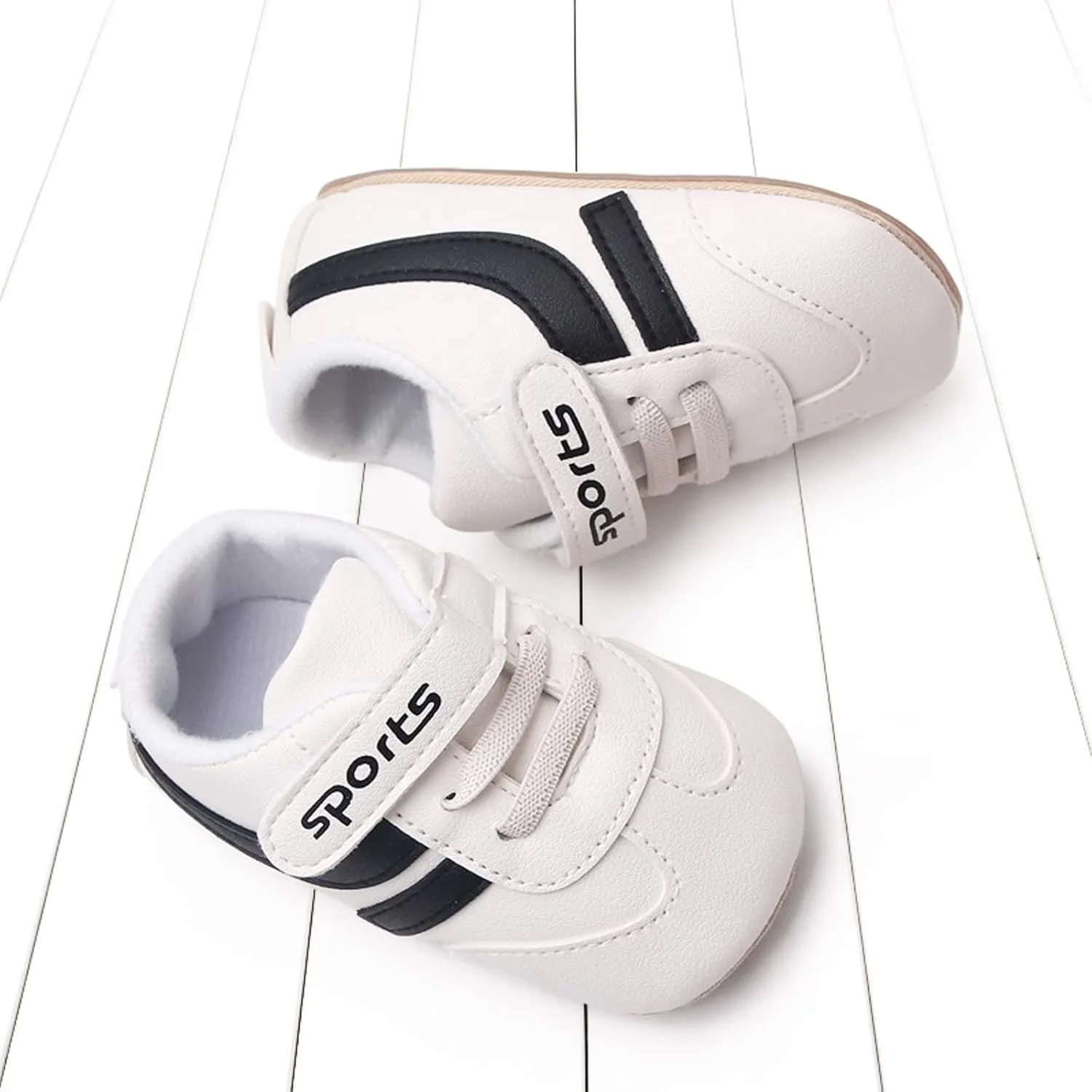 Baby Boys Girls ?xford Shoes PU Leather Soft Rubber Sole Sneakers Anti-Slip Toddler Ankle Boots Walking Shoes