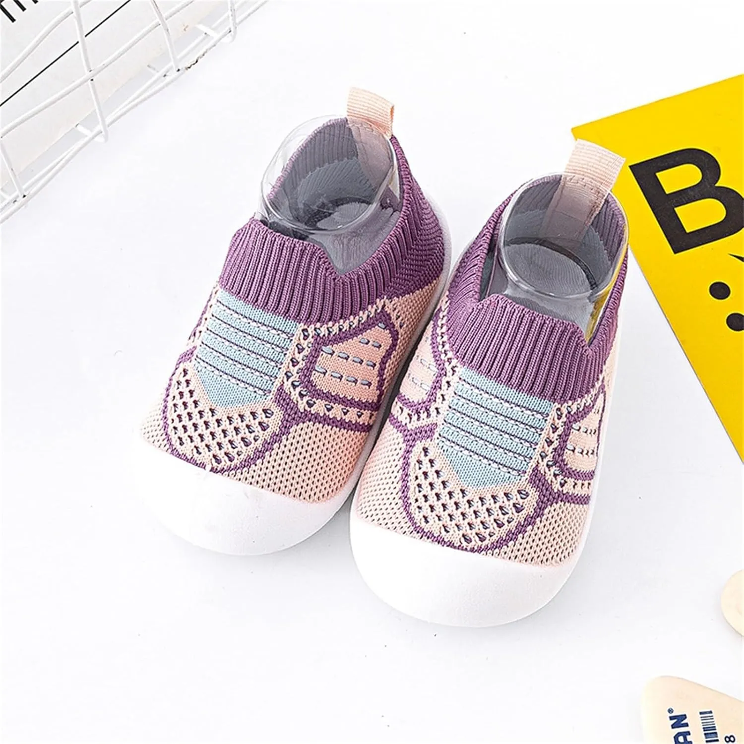 Baby Crib Shoes Boys Girls First Walking Shoes Non Slip Soft Sole Sneakers Toddler Infant Indoor Sock Shoes