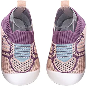 Baby Crib Shoes Boys Girls First Walking Shoes Non Slip Soft Sole Sneakers Toddler Infant Indoor Sock Shoes