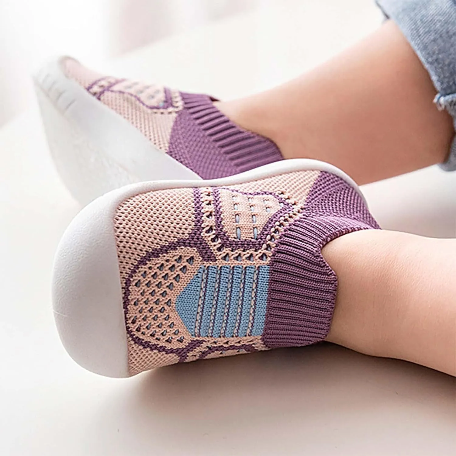 Baby Crib Shoes Boys Girls First Walking Shoes Non Slip Soft Sole Sneakers Toddler Infant Indoor Sock Shoes