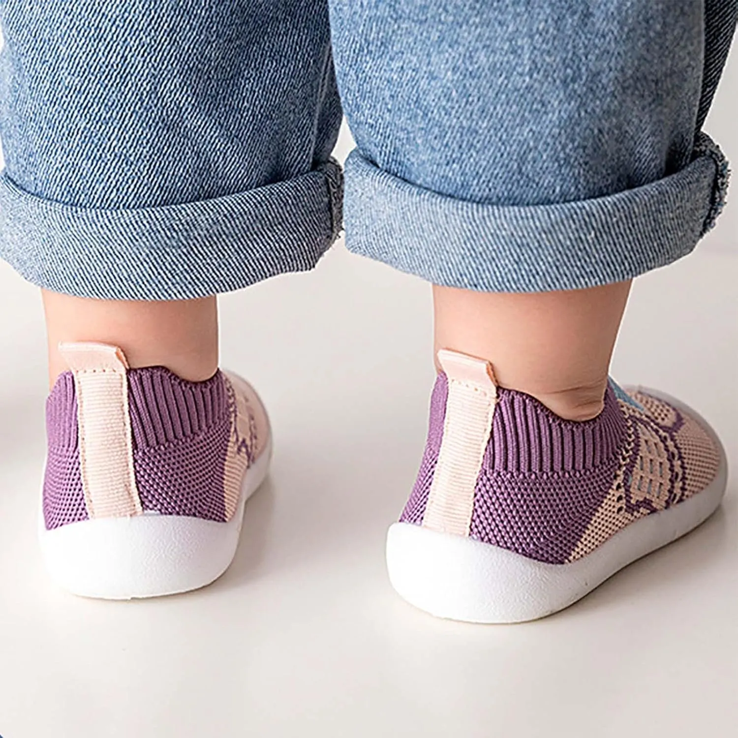 Baby Crib Shoes Boys Girls First Walking Shoes Non Slip Soft Sole Sneakers Toddler Infant Indoor Sock Shoes