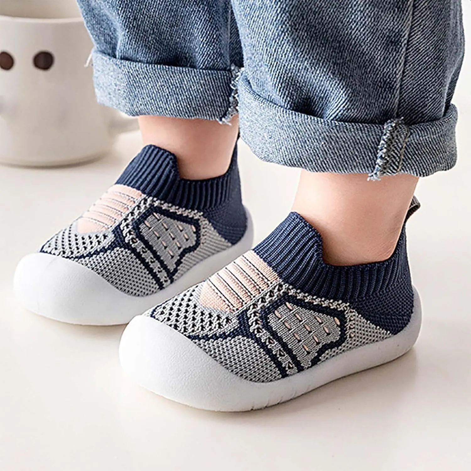 Baby Crib Shoes Boys Girls First Walking Shoes Non Slip Soft Sole Sneakers Toddler Infant Indoor Sock Shoes