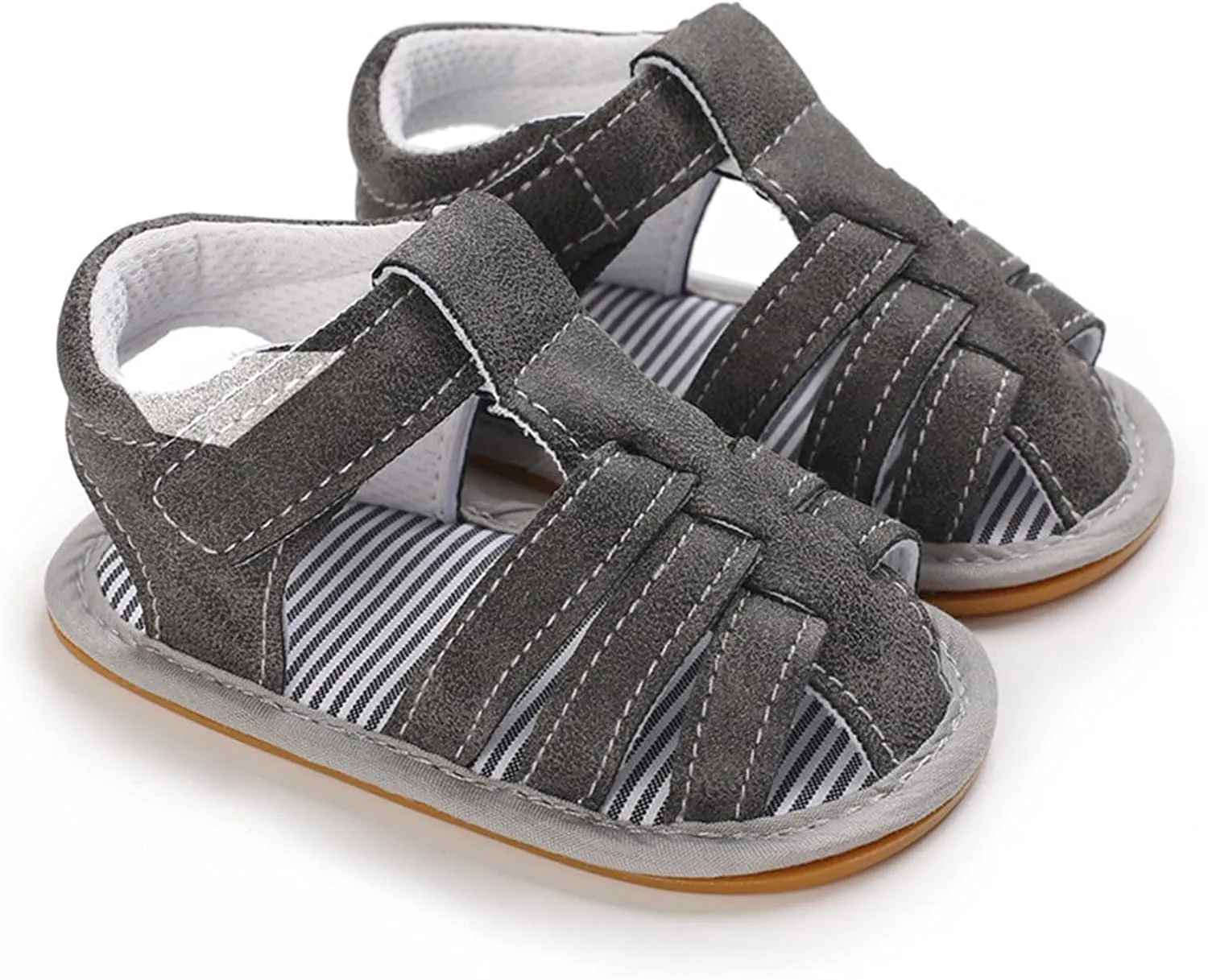 Baby Girl Boy Sandals Soft Anti-Slip Sole Roman Sandals for Toddlers Summer Casual Shoes Flat First Ballet Slippers