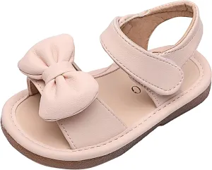 Baby Girls Bow Open Toe Sandals Summer Flat Wide Shoes Toddler Kids ow Heels Shower Beach Dress Dance Shoes Fashion