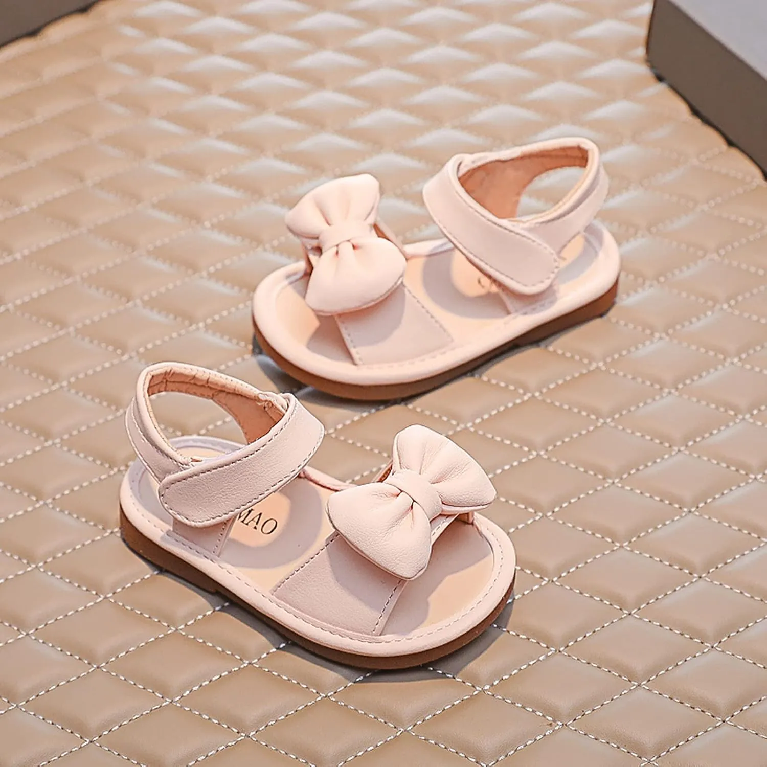 Baby Girls Bow Open Toe Sandals Summer Flat Wide Shoes Toddler Kids ow Heels Shower Beach Dress Dance Shoes Fashion