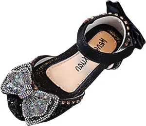 Baby Girls Dress Shoes Bow Pearl Pu Leather Ankle Princess Sandals Kids Dance Ballet Non Slip Light Breathable Shoes