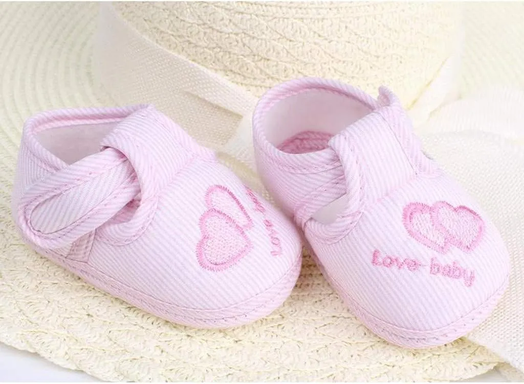 Baby Girls First Walkers Shoes Newborn Boy Soft Sole Crib Toddler Shoes Canvas Sneaker for Kids