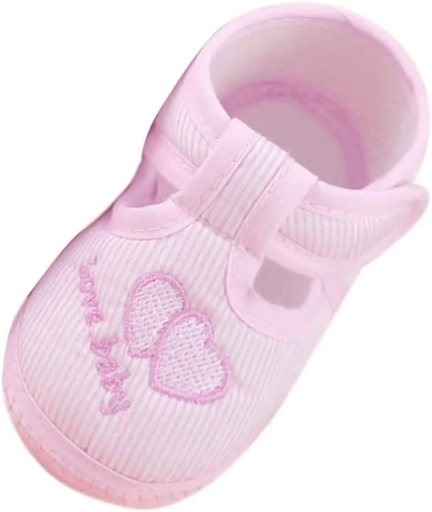 Baby Girls First Walkers Shoes Newborn Boy Soft Sole Crib Toddler Shoes Canvas Sneaker for Kids