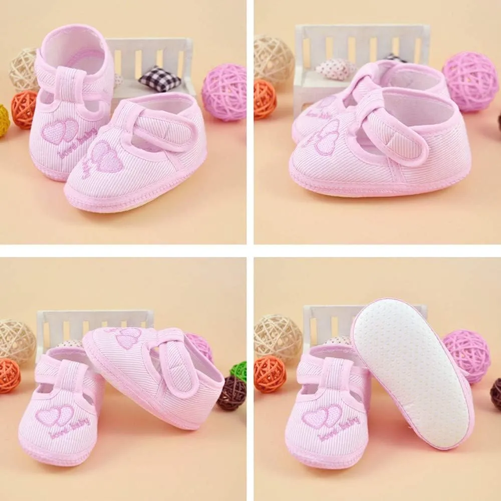 Baby Girls First Walkers Shoes Newborn Boy Soft Sole Crib Toddler Shoes Canvas Sneaker for Kids