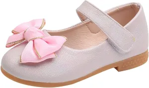 Baby Girl's Mary Jane Sandals Casual Shoes Flat Bottom Lightweight Fashion Bow-Front Mary Janes School Oxford Loafers Cute Sandal Shoes