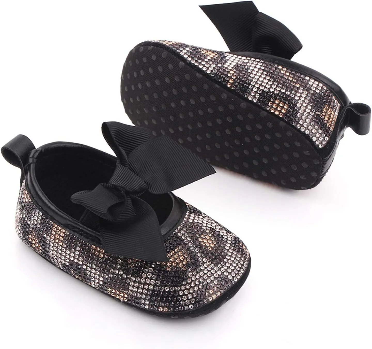 Baby Girls Soft Princess Dress Flats Shoes Infant Wedding Bowknot Anti-Slip First Walker Newborn Soft Sole Sneakers