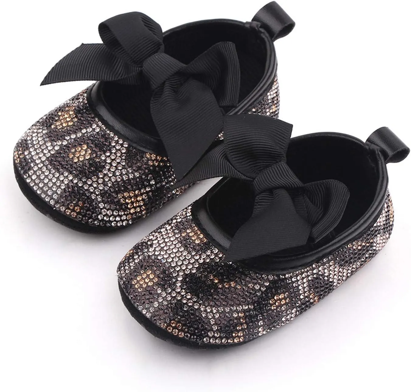 Baby Girls Soft Princess Dress Flats Shoes Infant Wedding Bowknot Anti-Slip First Walker Newborn Soft Sole Sneakers