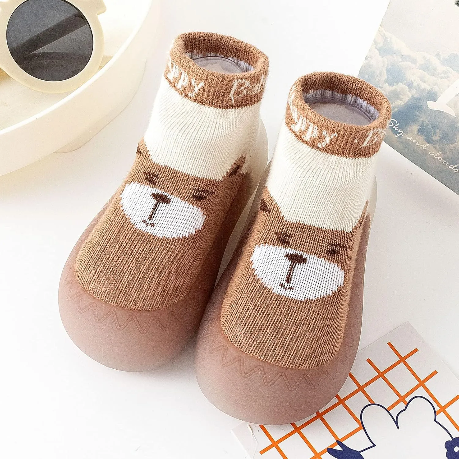 Baby Home Sneakers Girls Boys Lightweight Breathable Mesh First Walking Shoes Non Slip Soft Sole Sock Shoes