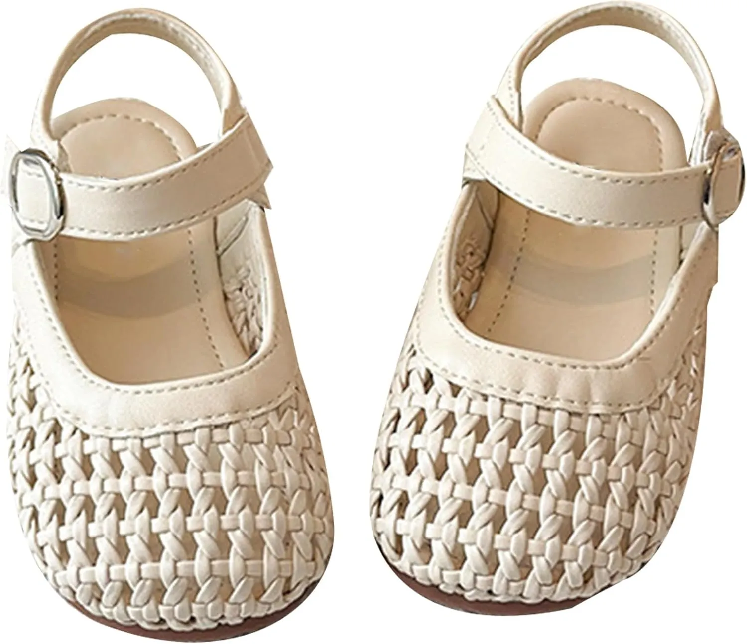 Baby Sandals for Girls Breathable Princess Flat Shoes with Cushioned Soft Sole, Summer Outdoor Playtime Toddler Footwear