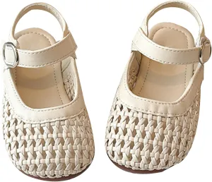 Baby Sandals for Girls Breathable Princess Flat Shoes with Cushioned Soft Sole, Summer Outdoor Playtime Toddler Footwear