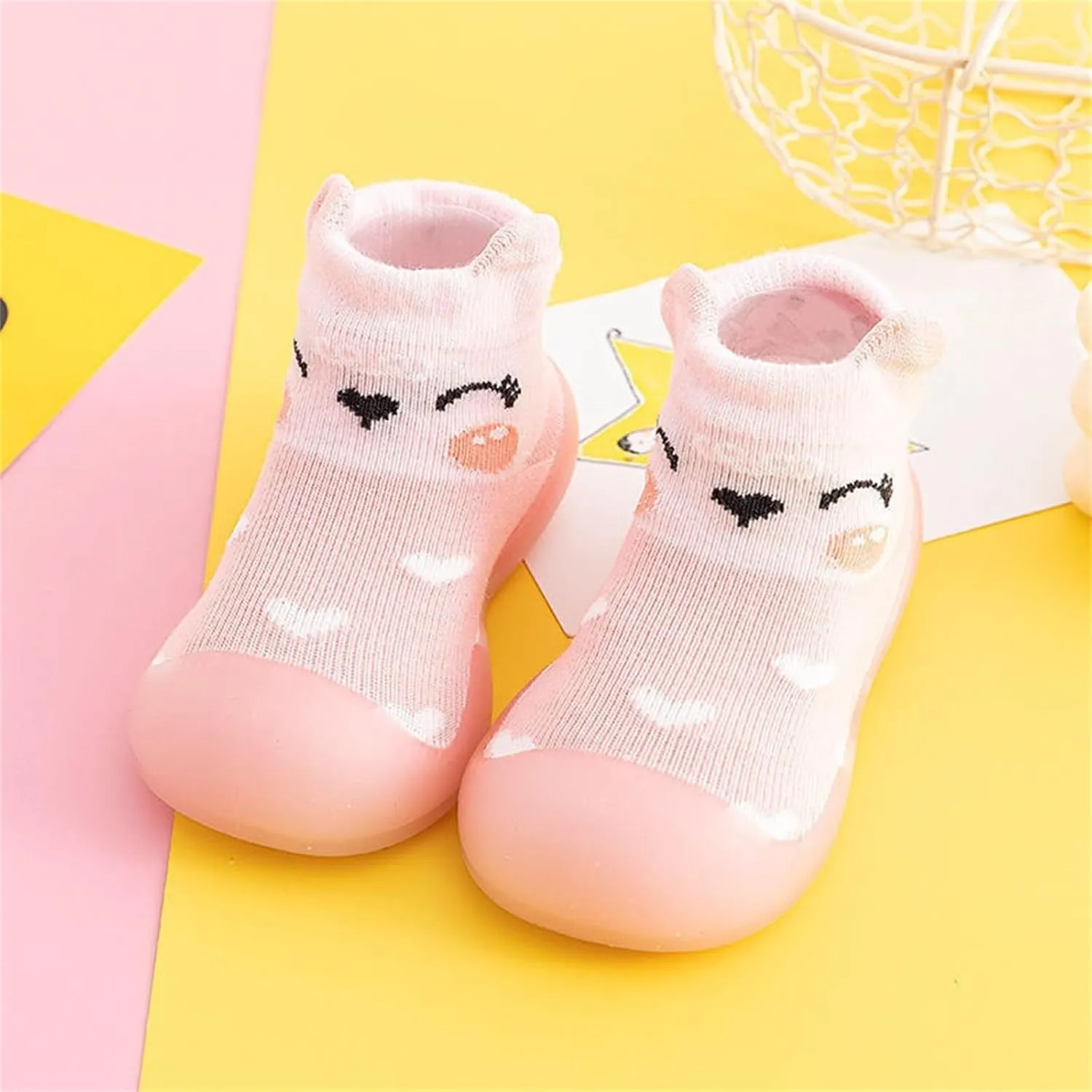 Baby Shoe Socks 6to12 Months Toddler Baby Girls Boys Sock Shoe Elastic Indoor Slipper Infant First Cats Soft Sole Rubber Shoes White Toddler Shoes