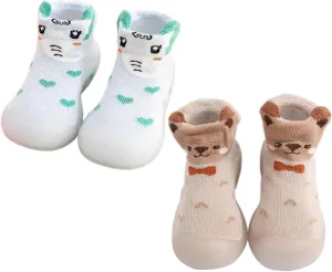 Baby Shoe Socks 6to12 Months Toddler Baby Girls Boys Sock Shoe Elastic Indoor Slipper Infant First Cats Soft Sole Rubber Shoes White Toddler Shoes