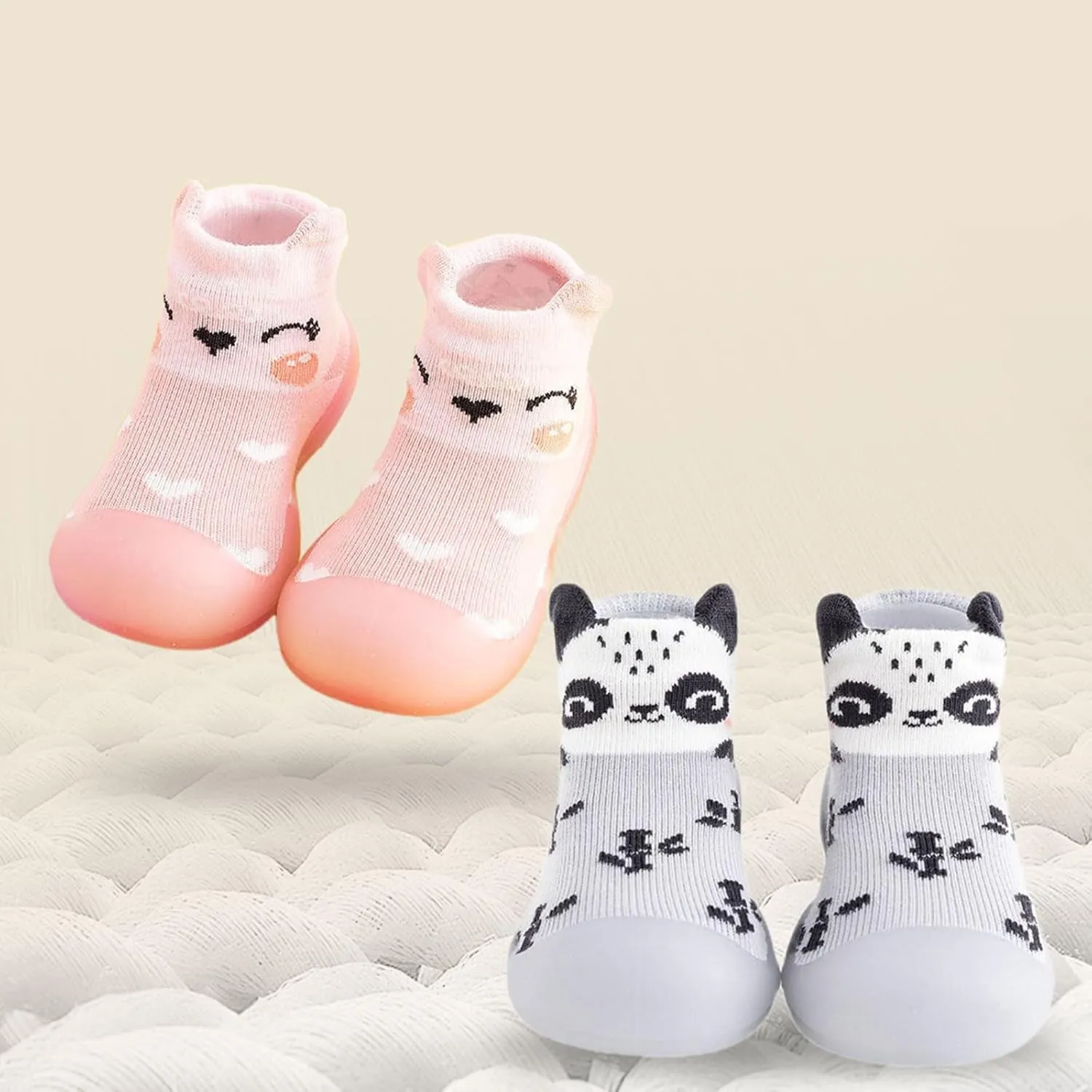 Baby Shoe Socks 6to12 Months Toddler Baby Girls Boys Sock Shoe Elastic Indoor Slipper Infant First Cats Soft Sole Rubber Shoes White Toddler Shoes