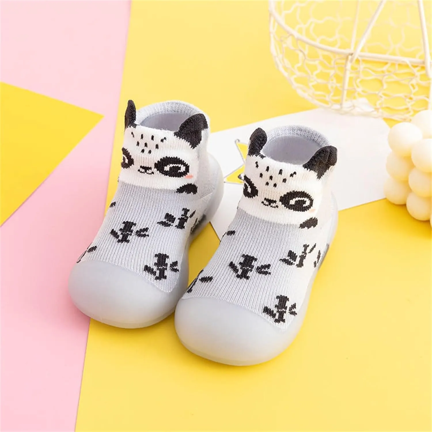 Baby Shoe Socks 6to12 Months Toddler Baby Girls Boys Sock Shoe Elastic Indoor Slipper Infant First Cats Soft Sole Rubber Shoes White Toddler Shoes