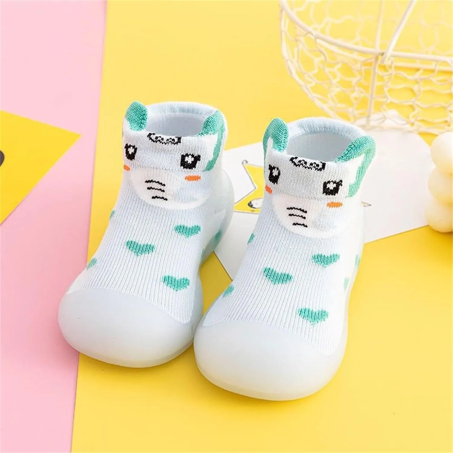Baby Shoe Socks 6to12 Months Toddler Baby Girls Boys Sock Shoe Elastic Indoor Slipper Infant First Cats Soft Sole Rubber Shoes White Toddler Shoes