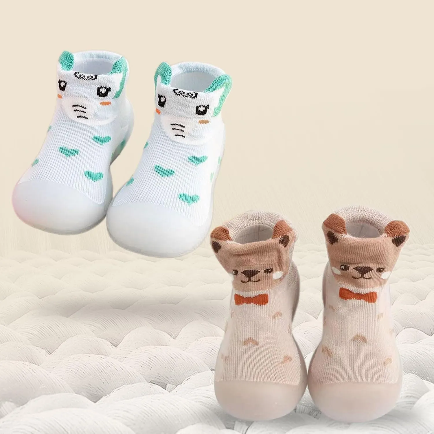 Baby Shoe Socks 6to12 Months Toddler Baby Girls Boys Sock Shoe Elastic Indoor Slipper Infant First Cats Soft Sole Rubber Shoes White Toddler Shoes