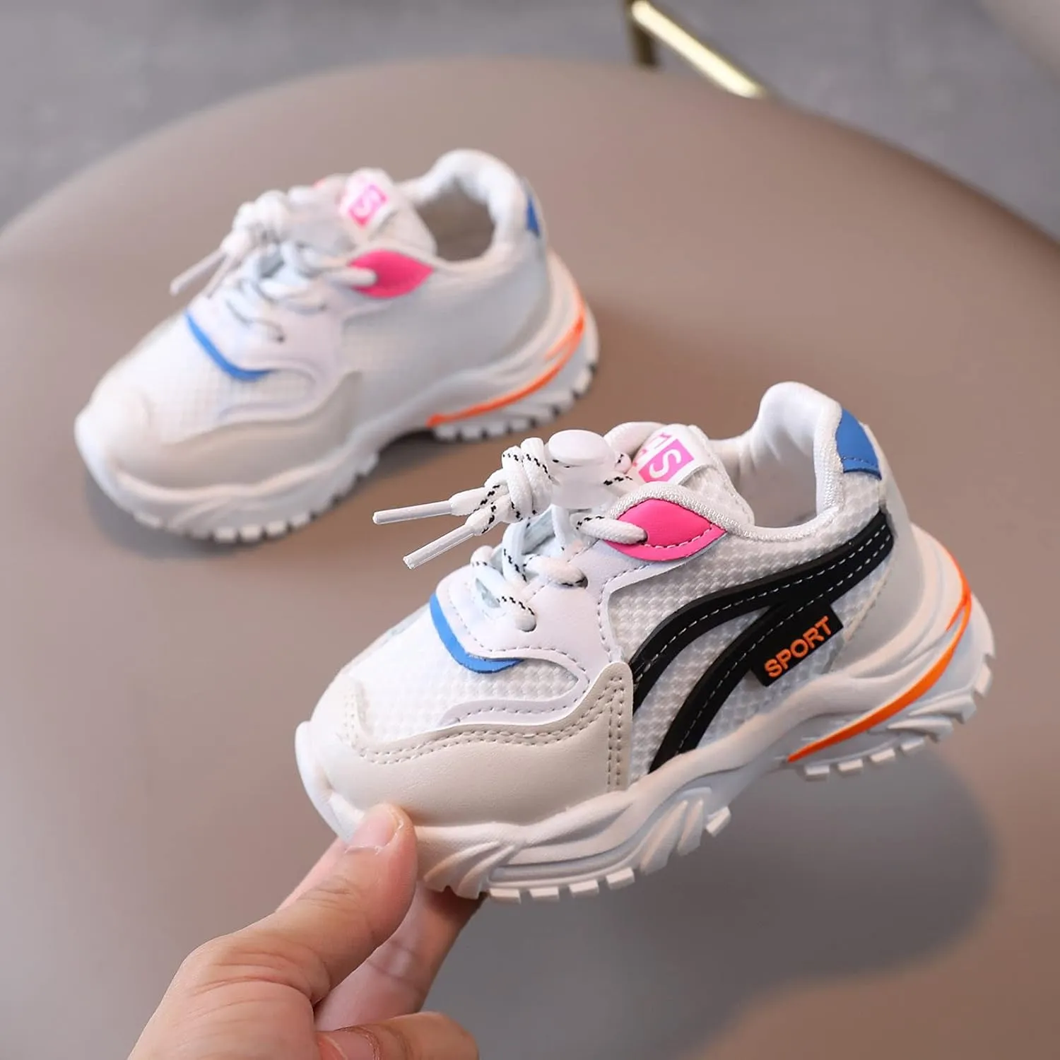 Baby Shoes Boys Girls Anti-Slip Mesh Breathable Shoes Soft Rubber Flat Sole Sneakers First Walking Crib Shoes