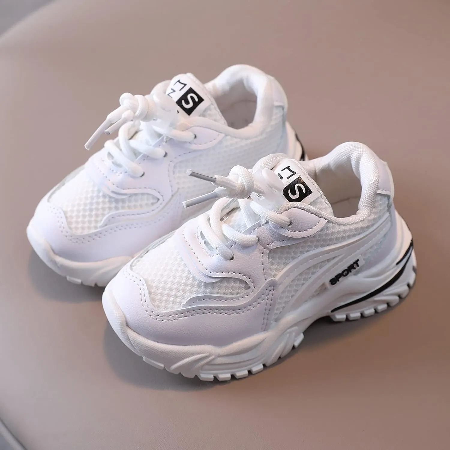 Baby Shoes Boys Girls Anti-Slip Mesh Breathable Shoes Soft Rubber Flat Sole Sneakers First Walking Crib Shoes