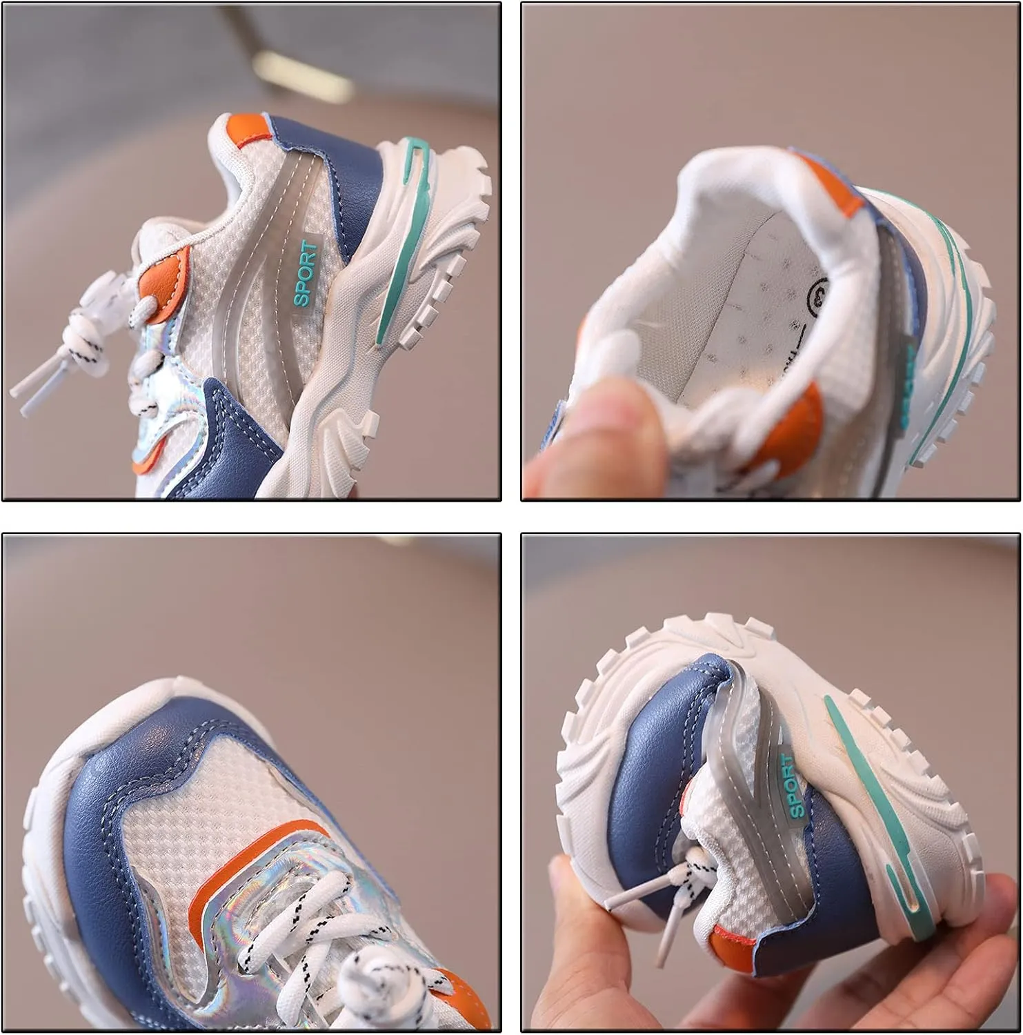 Baby Shoes Boys Girls Anti-Slip Mesh Breathable Shoes Soft Rubber Flat Sole Sneakers First Walking Crib Shoes