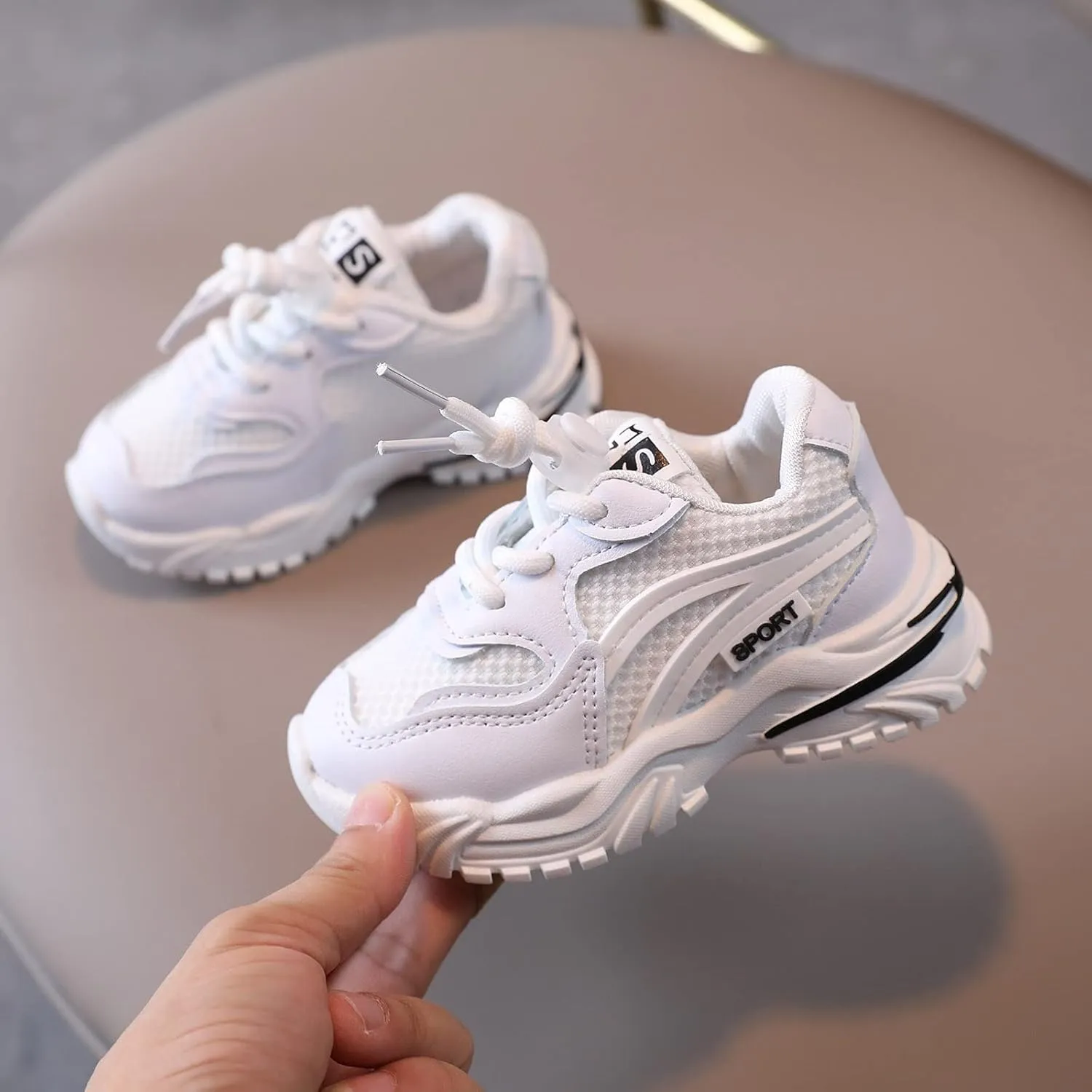 Baby Shoes Boys Girls Anti-Slip Mesh Breathable Shoes Soft Rubber Flat Sole Sneakers First Walking Crib Shoes