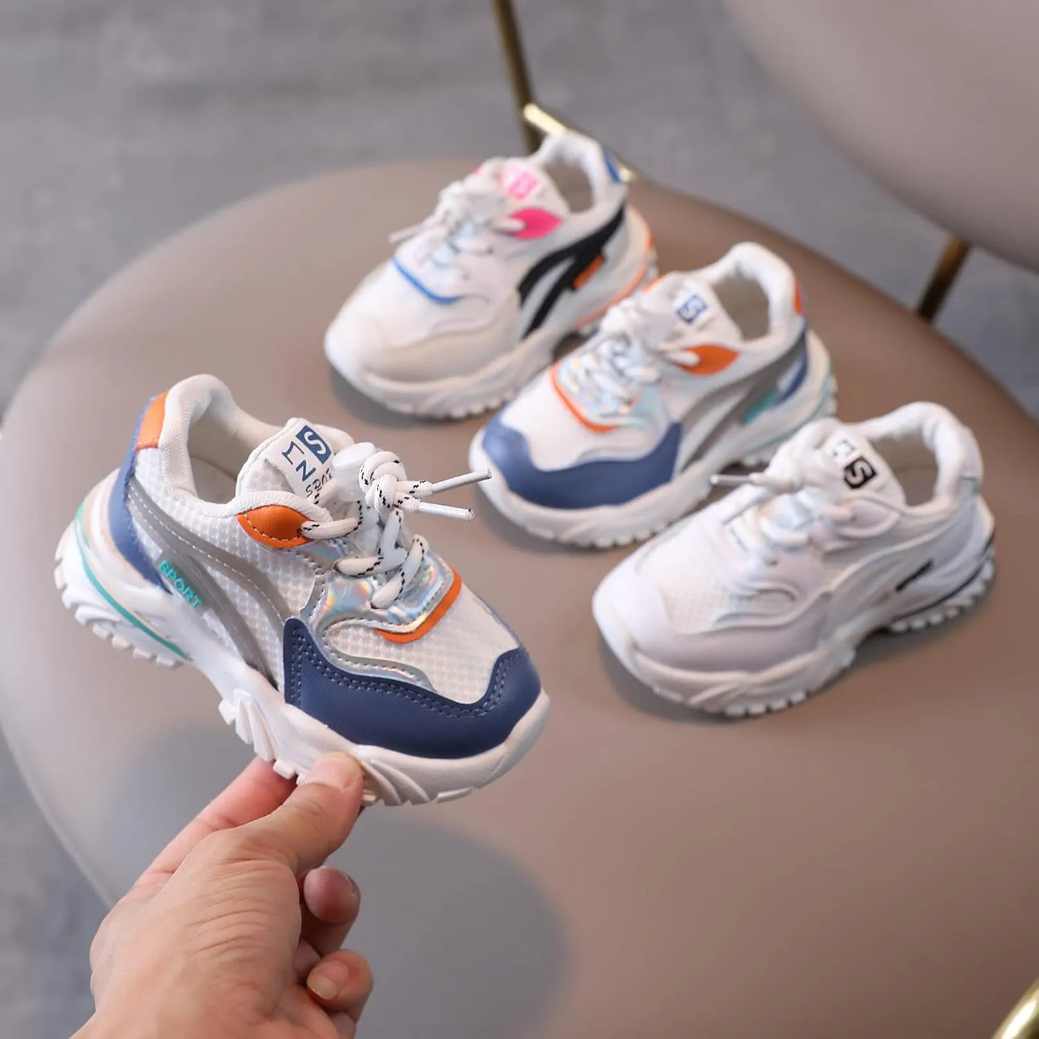 Baby Shoes Boys Girls Anti-Slip Mesh Breathable Shoes Soft Rubber Flat Sole Sneakers First Walking Crib Shoes