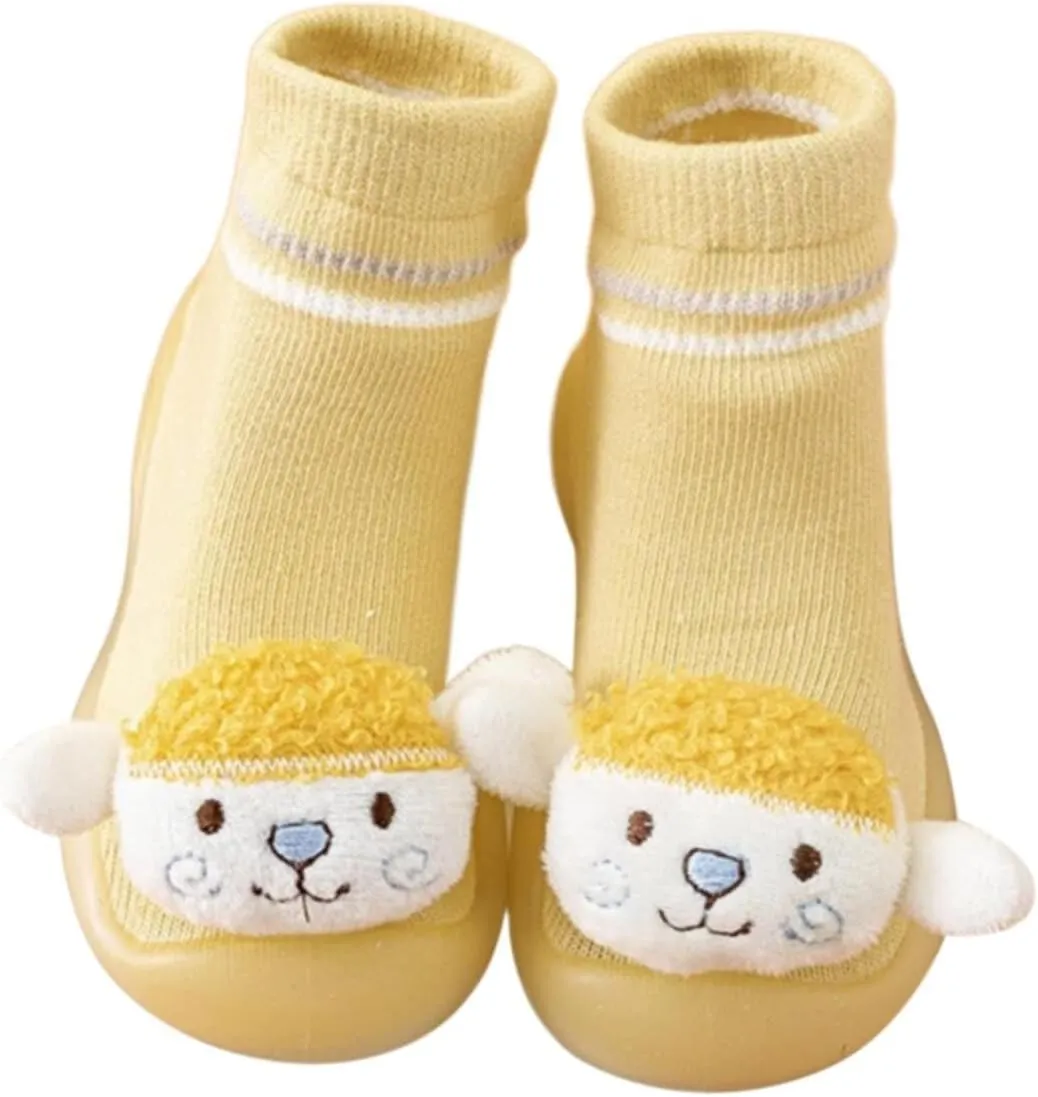 Baby Shoes First Walking Shoes Toddler Boys Girls Non Slip Rubber Sole Cute Slippers For Infant Indoor Sock Shoes