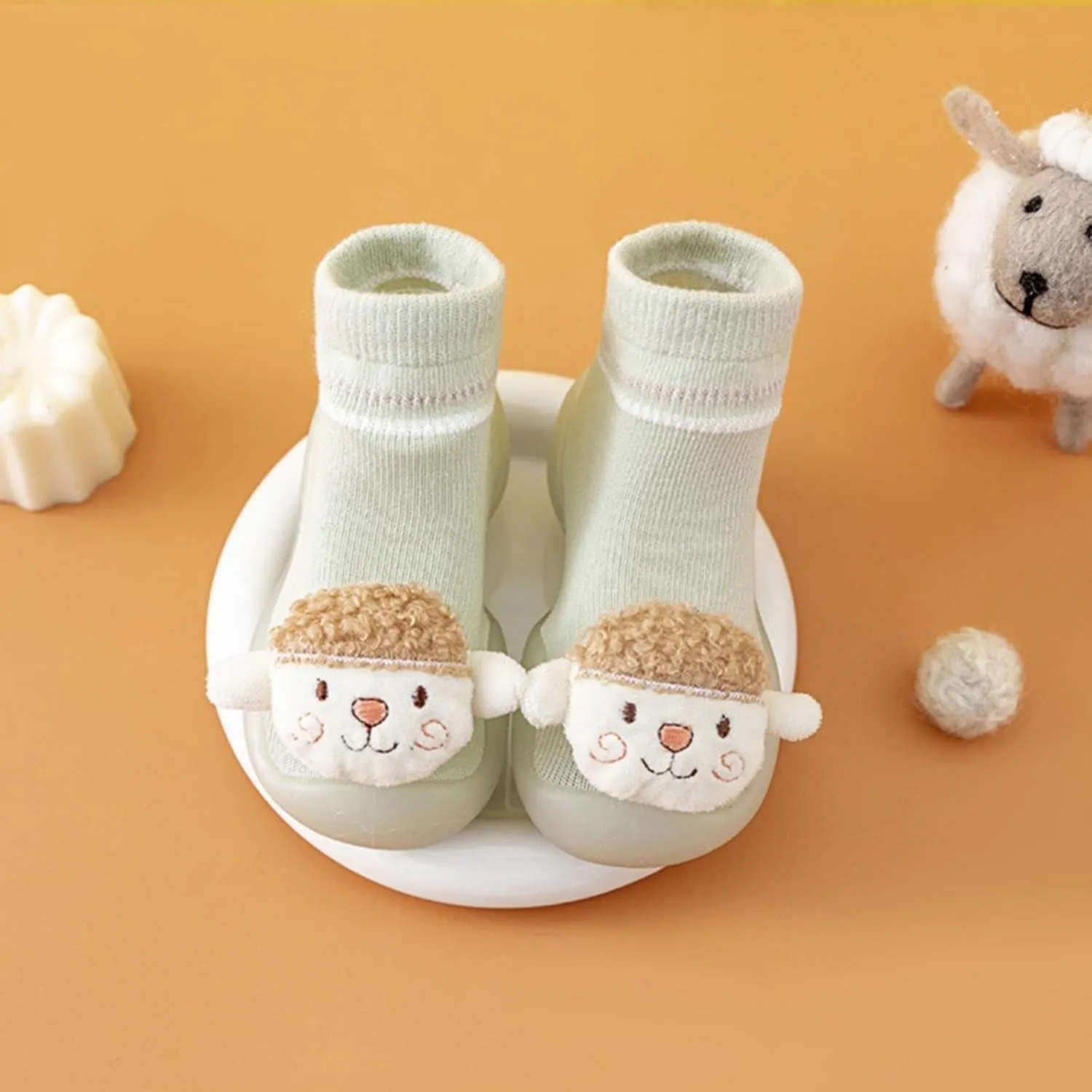 Baby Shoes First Walking Shoes Toddler Boys Girls Non Slip Rubber Sole Cute Slippers For Infant Indoor Sock Shoes