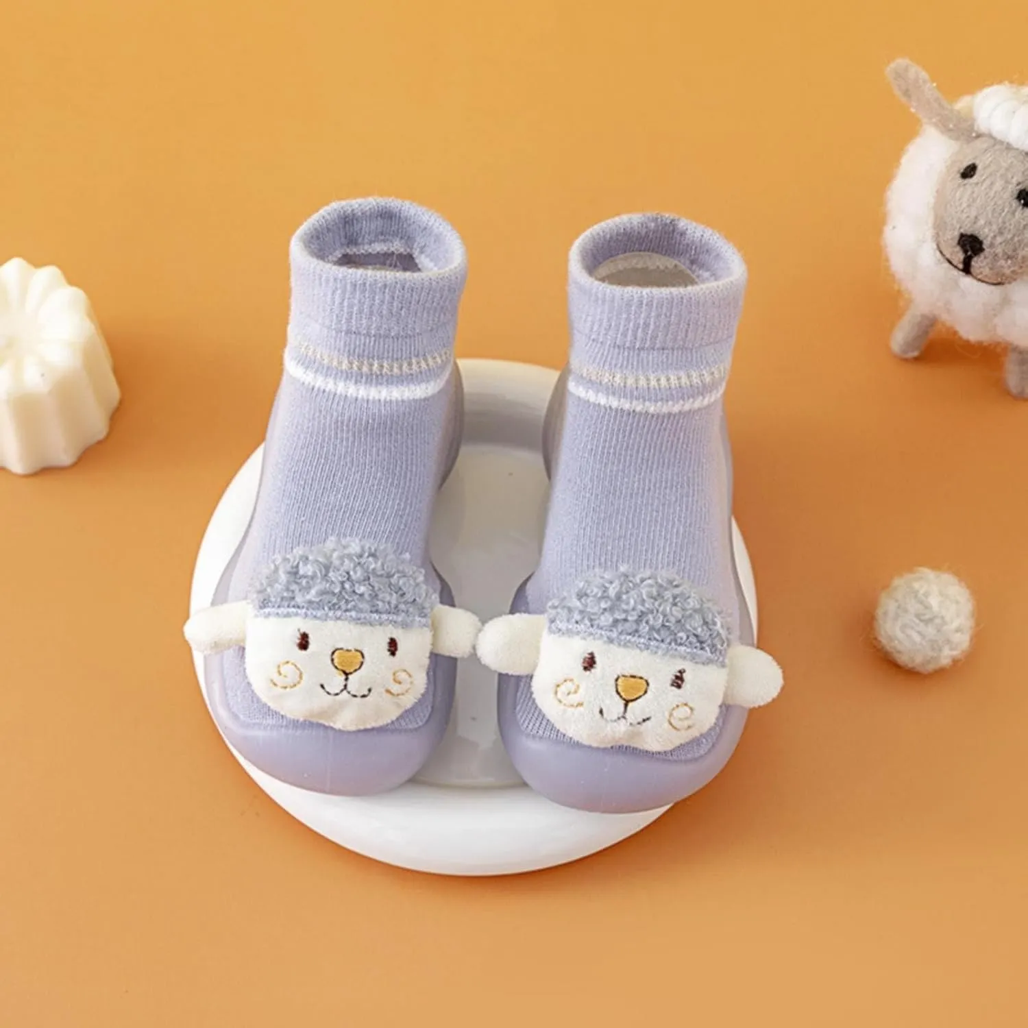 Baby Shoes First Walking Shoes Toddler Boys Girls Non Slip Rubber Sole Cute Slippers For Infant Indoor Sock Shoes