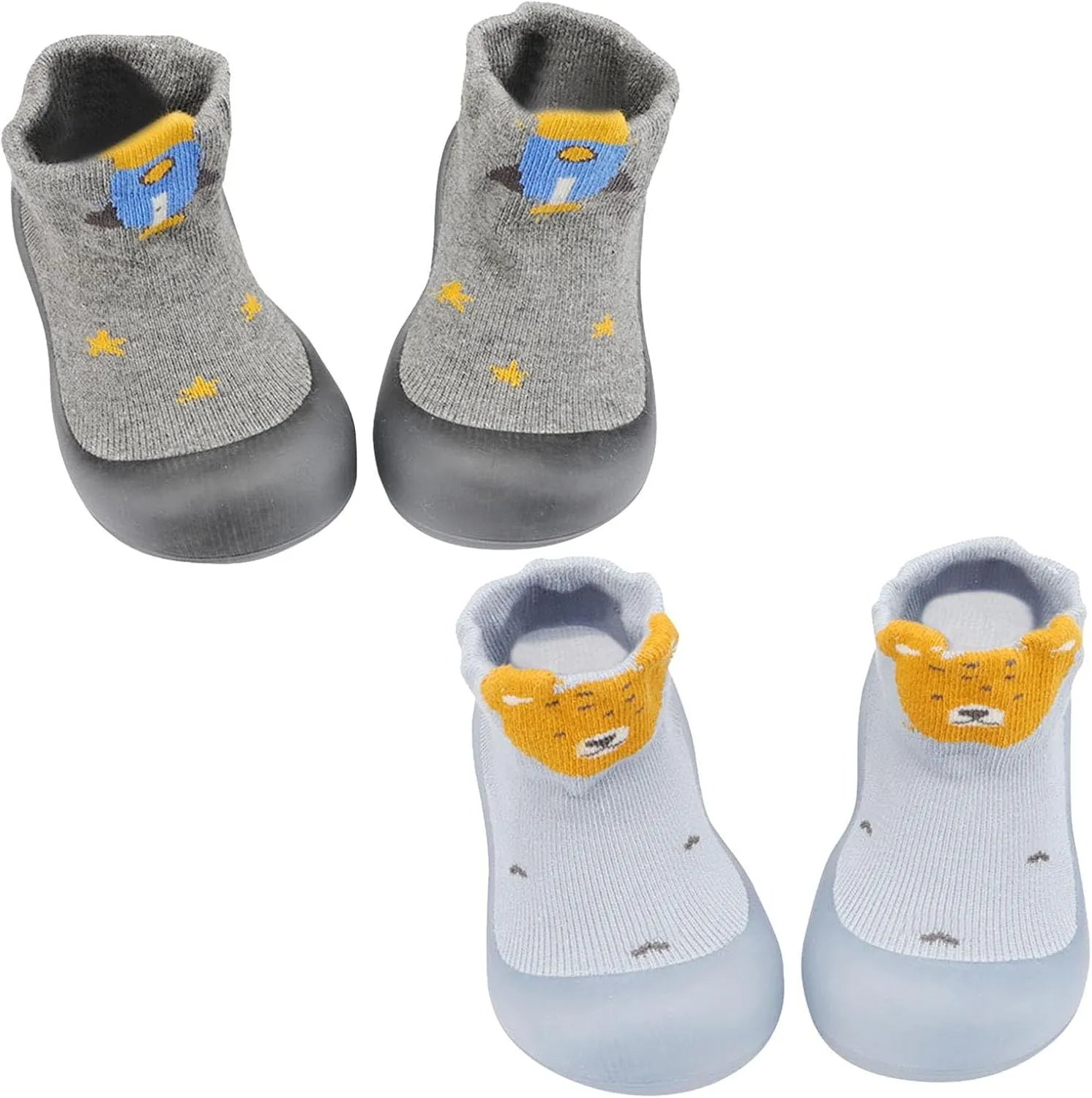 Baby Slippers 6to12 Months Toddler Baby Girls Boys Sock Shoe Elastic Indoor Slipper Infant First Cats Soft Sole Rubber Shoes Baby Mesh Shoes