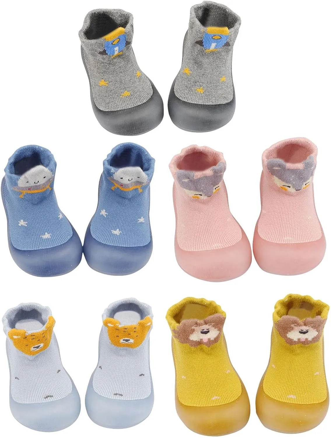 Baby Slippers 6to12 Months Toddler Baby Girls Boys Sock Shoe Elastic Indoor Slipper Infant First Cats Soft Sole Rubber Shoes Baby Mesh Shoes