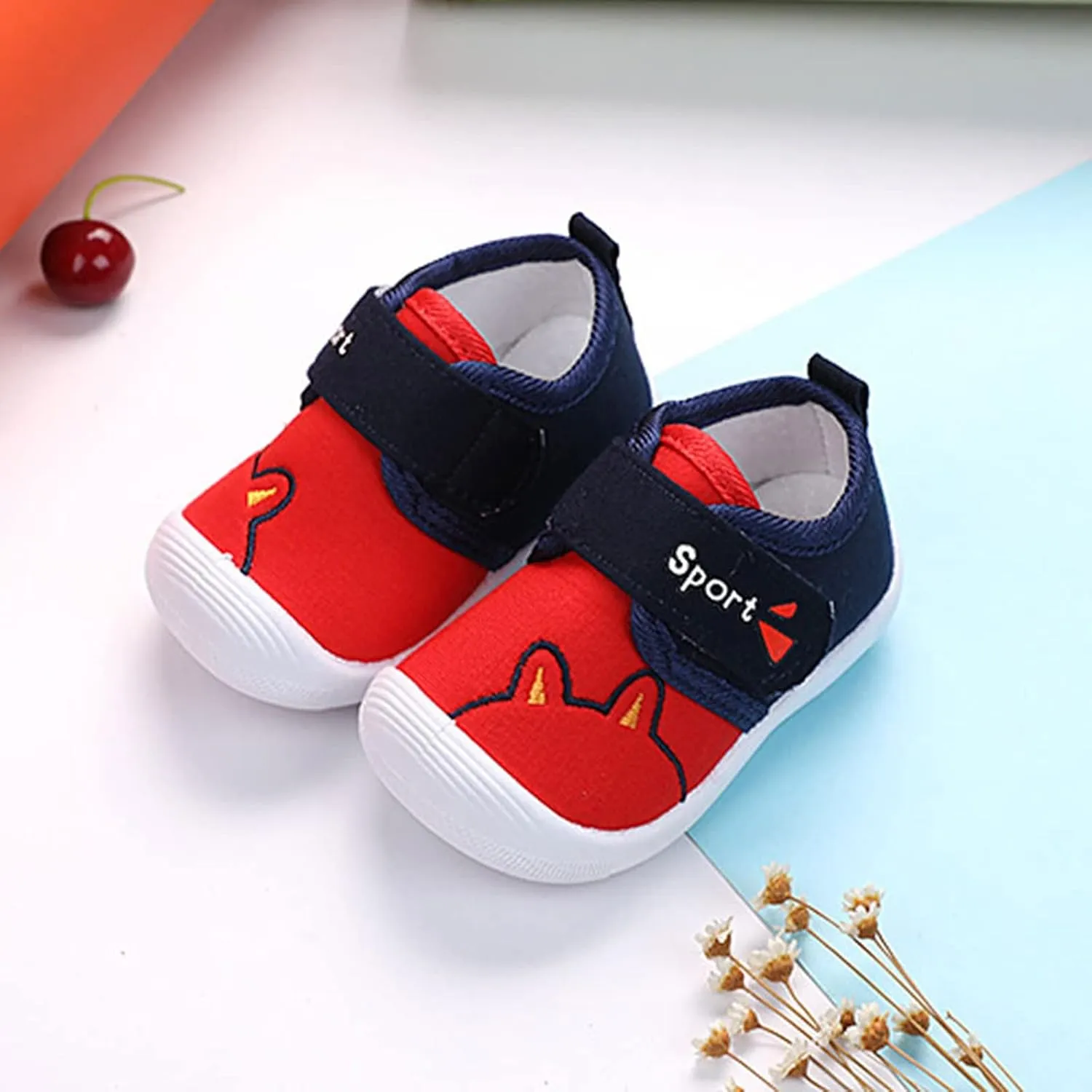 Baby Sneakers Newborn Cartoon Soft Anti-Slip Sole Sport Shoes First Walking Breathable Athletic Running Shoes