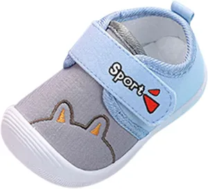 Baby Sneakers Newborn Cartoon Soft Anti-Slip Sole Sport Shoes First Walking Breathable Athletic Running Shoes