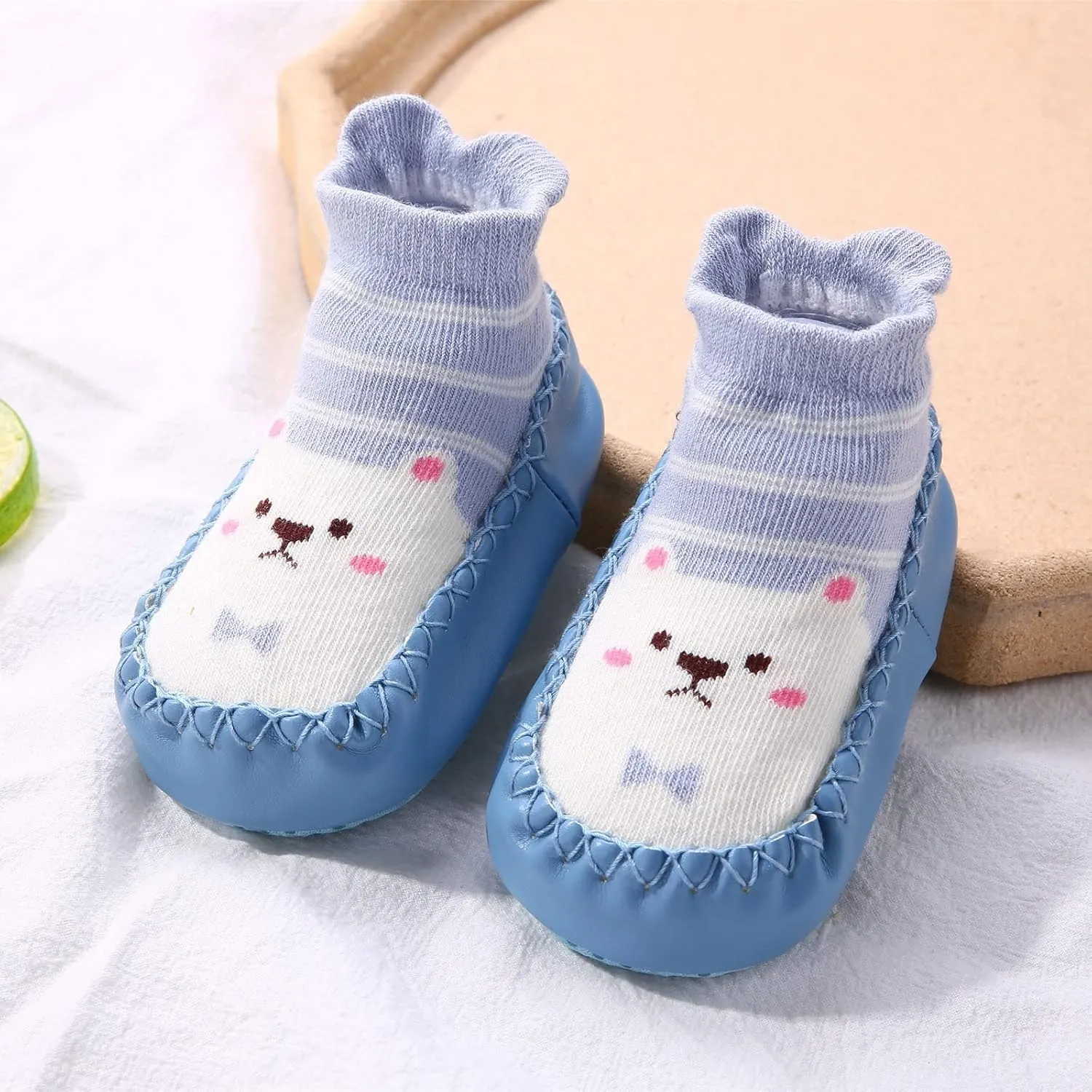 Baby Sock Shoes Toddler Cute Soft Rubber Sole Non Slip Floor Slipper for Boys Girls First Walking Soft Sole Sneakers