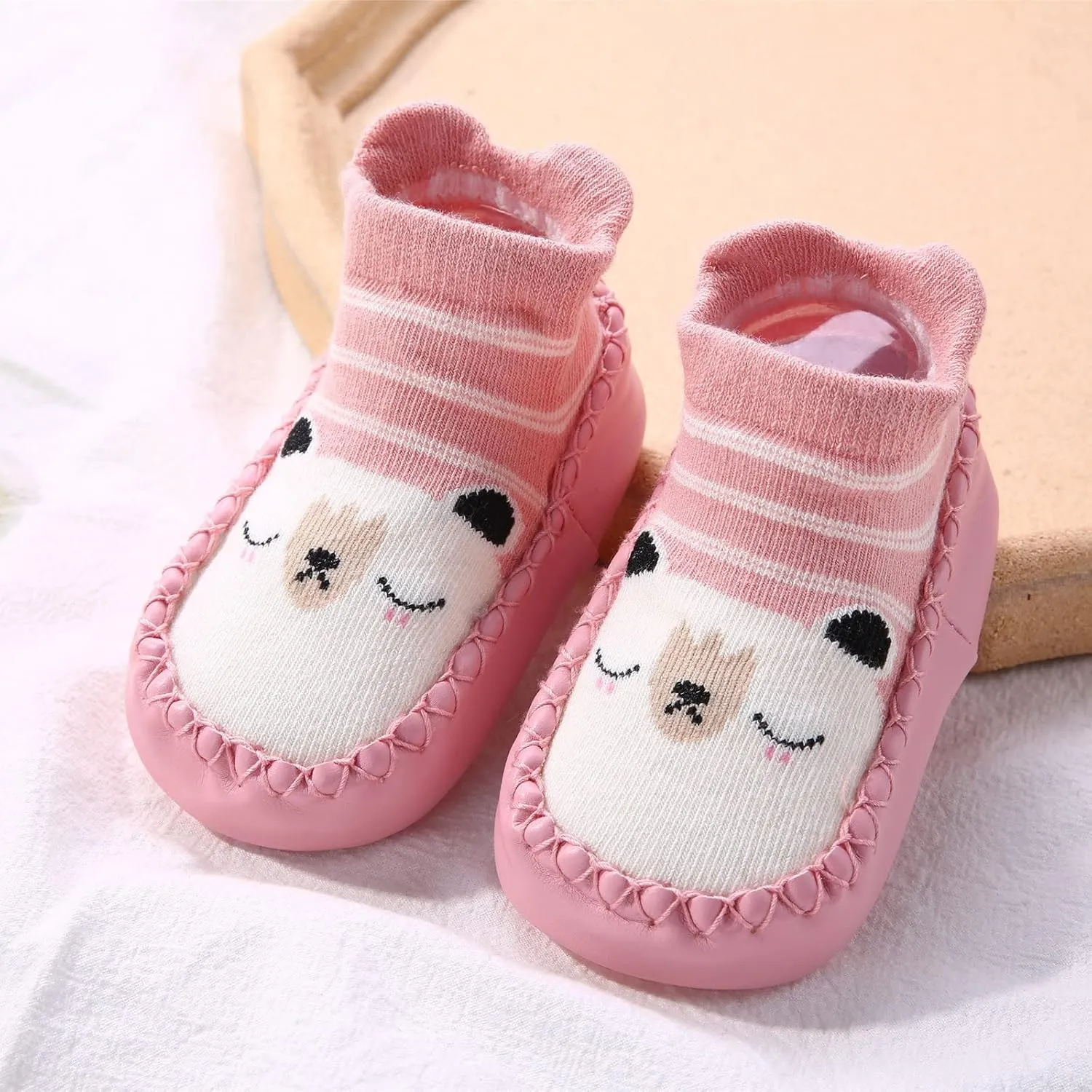 Baby Sock Shoes Toddler Cute Soft Rubber Sole Non Slip Floor Slipper for Boys Girls First Walking Soft Sole Sneakers