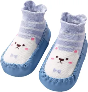 Baby Sock Shoes Toddler Cute Soft Rubber Sole Non Slip Floor Slipper for Boys Girls First Walking Soft Sole Sneakers