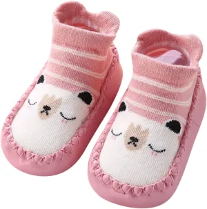 Baby Sock Shoes Toddler Cute Soft Rubber Sole Non Slip Floor Slipper for Boys Girls First Walking Soft Sole Sneakers
