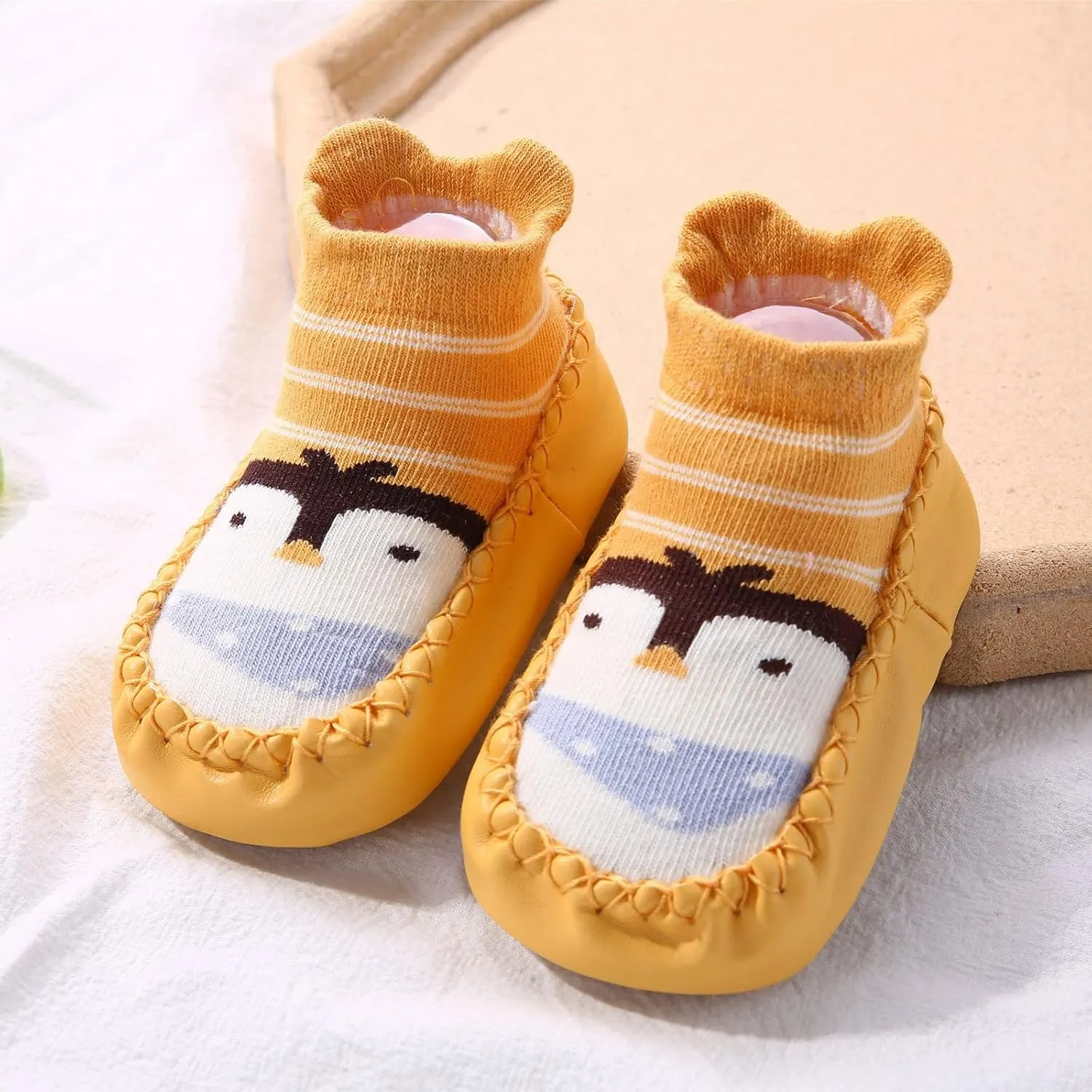Baby Sock Shoes Toddler Cute Soft Rubber Sole Non Slip Floor Slipper for Boys Girls First Walking Soft Sole Sneakers